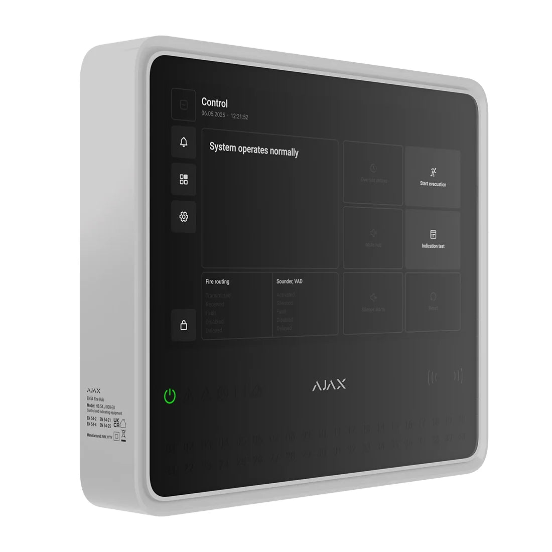 Ajax 125732/125733 EN54 Fire Hub Jeweller – Wireless Fire Alarm Control Panel