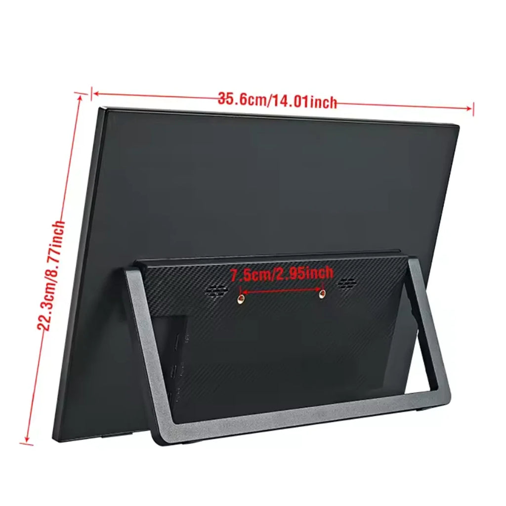 15.6-Inch Portable Full HD Monitor 1080P HDR 16:9 VESA Mountable and 5V USB Powered USB-C / HDMI