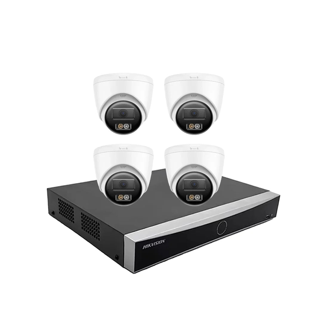 Hikvision 8MP 4K ColorVu CCTV Kit with 4 AI IP Turret Cameras, AcuSense PoE NVR & 2TB HDD