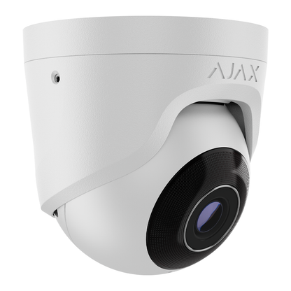 Ajax 64923/64924 5MP HD White Turret IP CCTV Camera with Wide-Angle Lens and IR Night Vision