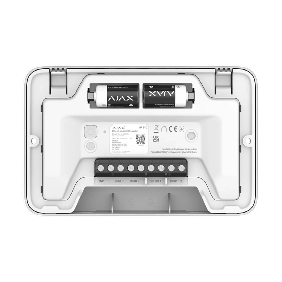 Ajax-124590/124591 EN54 I/O Module (2x2) Jeweller – Wireless Input/Output Integration Module White