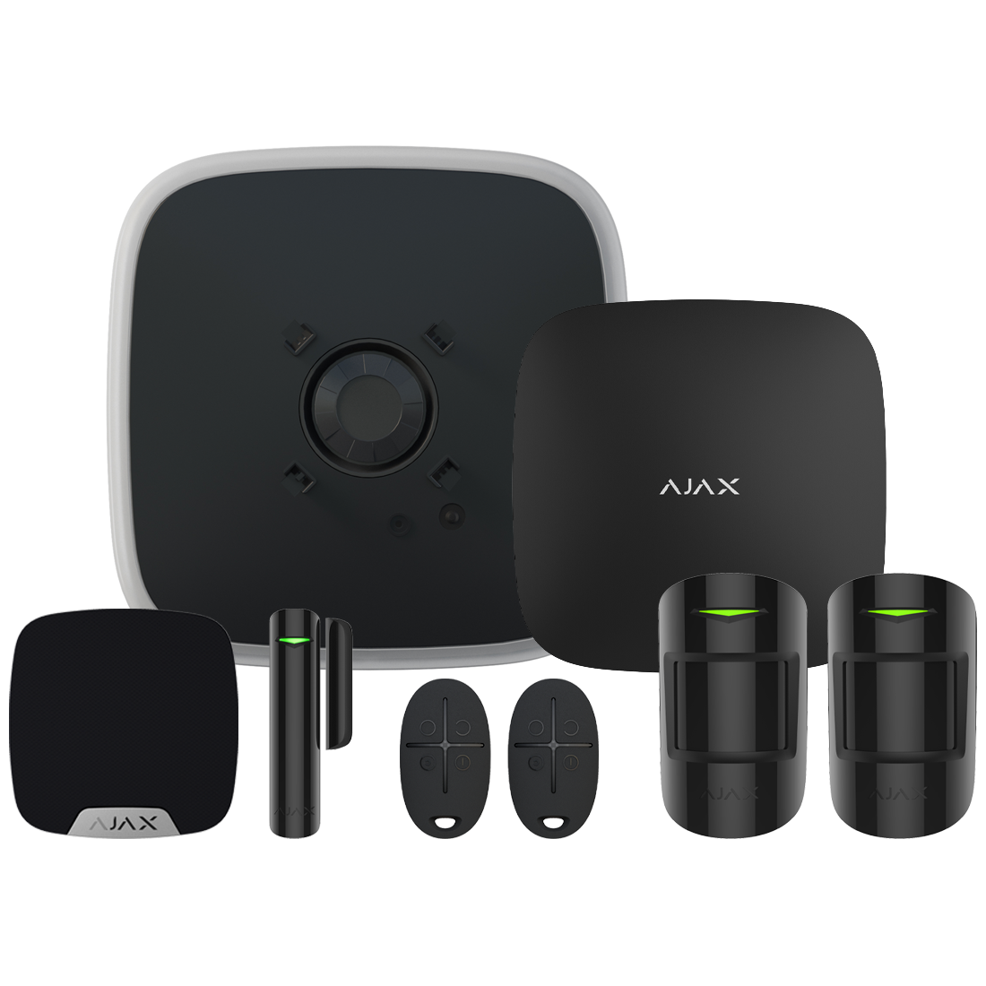 Ajax-107114 Superior Hub2 Plus Wireless Alarm Kit 19 S - Black "NR"