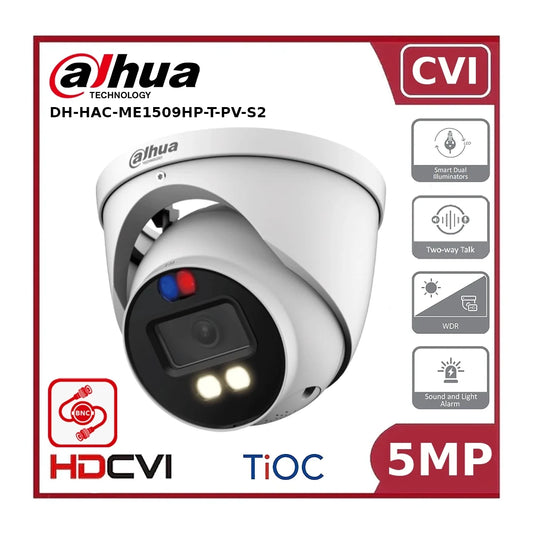 Dahua DH-HAC-ME1509HP-T-PV-S2 - 5MP HDCVI Smart Dual Light TiOC 2 Plus (Two-way Talk) Eyeball Camera