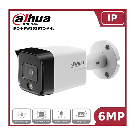 Dahua DH-IPC-HFW1639TC-A-IL-S6 6MP Entry Smart Dual Light Fixed-focal Bullet Network Camera