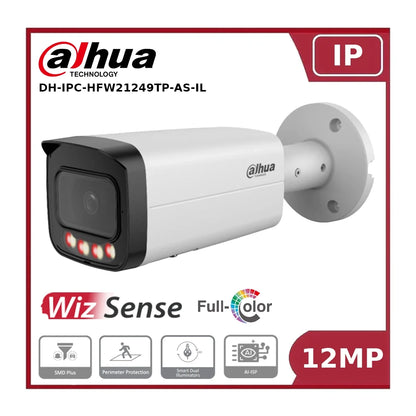 Dahua DH-IPC-HFW21249TP-AS-IL - 12MP Smart Dual Light Fixed-focal Bullet WizSense Network Camera "EOL"