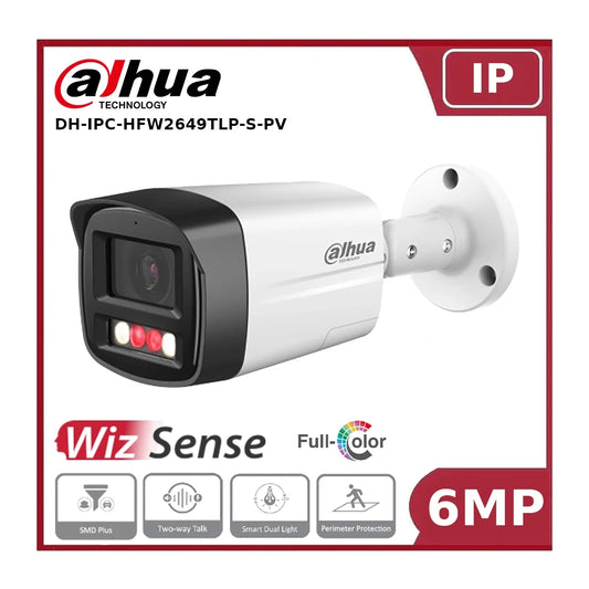Dahua DH-IPC-HFW2649TLP-S-PV 6MP Bullet Camera with Smart Dual Light and Two-Way Audio