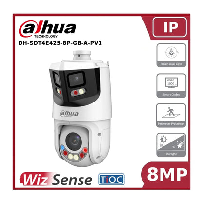 Dahua DH-SDT4E425-8P-GB-A-PV1 - 8MP & 4MP 25x TiOC Network Panoramic PTZ Camera "NR"