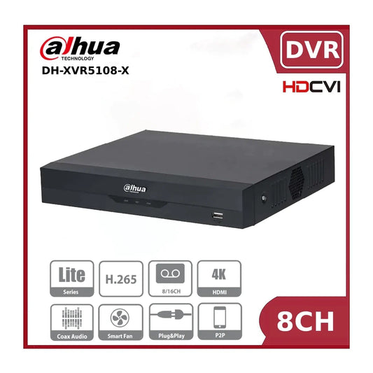 Dahua DH-XVR5108HS-X 8CH Penta-brid 1080P Compact Hybrid DVR "EOL"