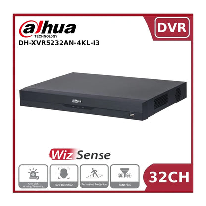 Dahua DH-XVR5232AN-4KL-I3 32 Channels Penta-brid 4K-N/5MP 1U 2HDDs WizSense Digital Video Recorder - NR