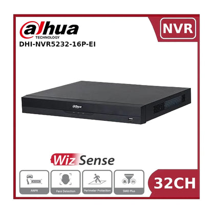 Dahua DHI-NVR5232-16P-EI 32 Channels 16PoE 2HDD WizSense Network Video Recorder - NR