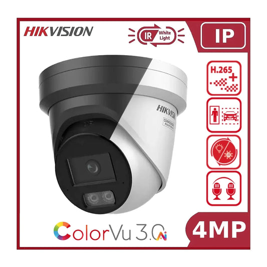 Hikvision DS-2CD2347G3-LI2UY 4MP ColorVu 3.0 AcuSense Smart Hybrid Light Turret IP Camera