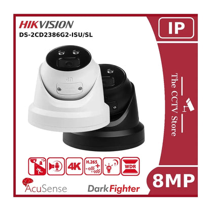 8MP Hikvision DS-2CD2386G2-ISU/SL 4K DarkFighter IP CCTV Camera PoE With Two Way Talk