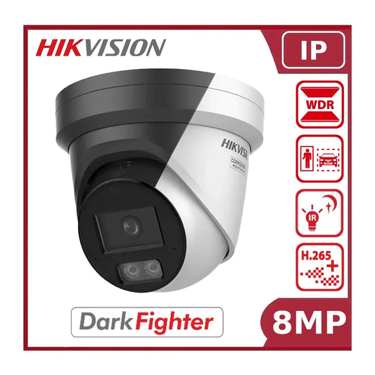 Hikvision DS-2CD2386G2H-IU 8MP 4K AcuSense DarkFighter Turret CCTV Camera with Built-In Microphone