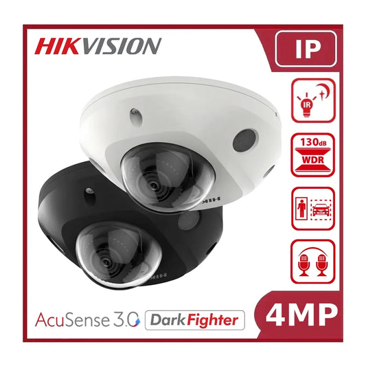 Hikvision DS-2CD2546G3-IZS2UY 4MP AcuSense AI Mini Dome Camera Motorized Zoom, Built-in Audio & Vandal-Proof