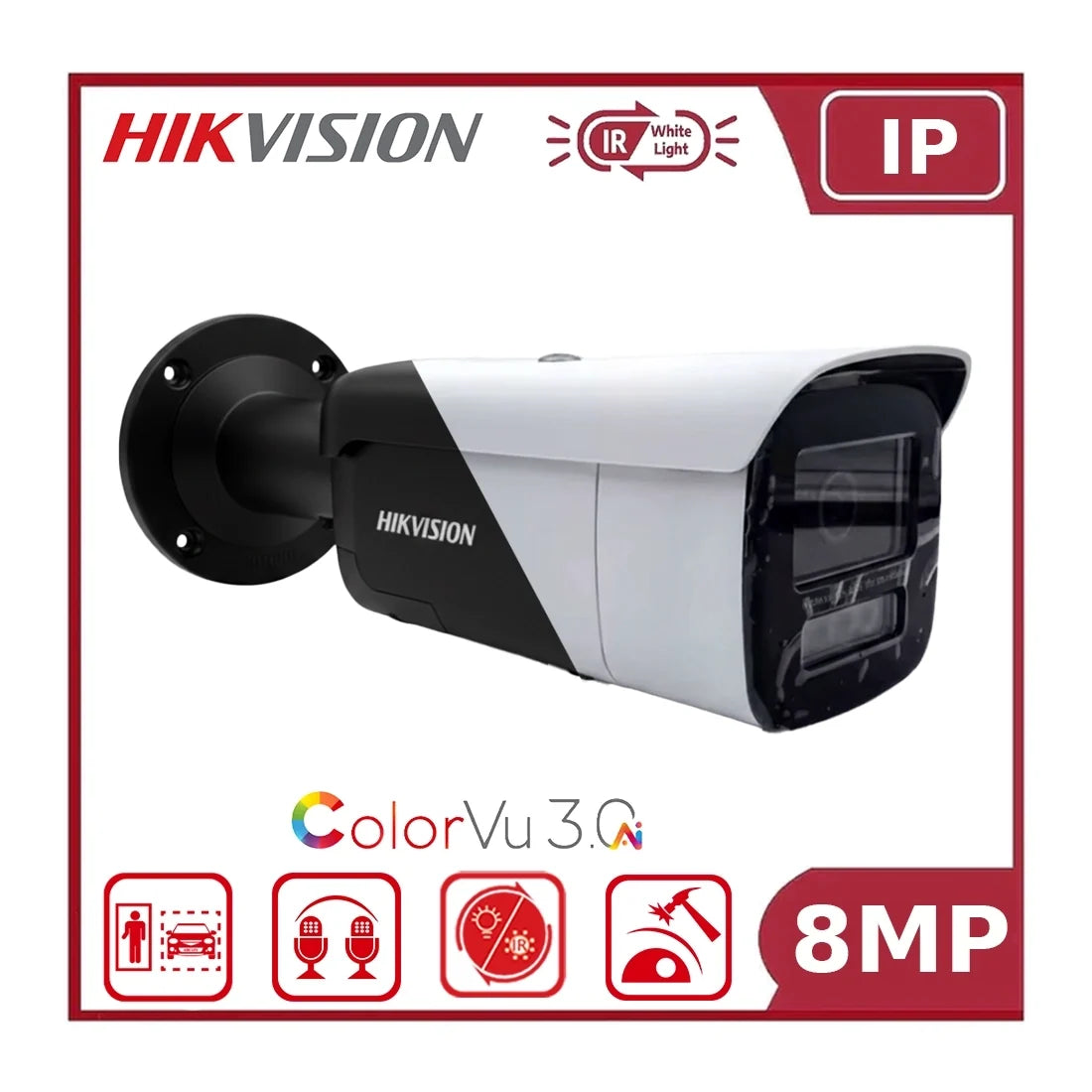 Hikvision DS-2CD2687G3-LIZS2UY/SL – 8MP Smart Hybrid Light Bullet IP Camera with Motorised Varifocal Lens"NR"