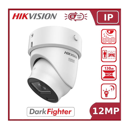 Hikvision DS-2CD2H126G3-IZSY(eF) 12MP AcuSense Powered by DarkFighter Motorised Varifocal Turret IP Camera 2.8-12mm, 40m IR
