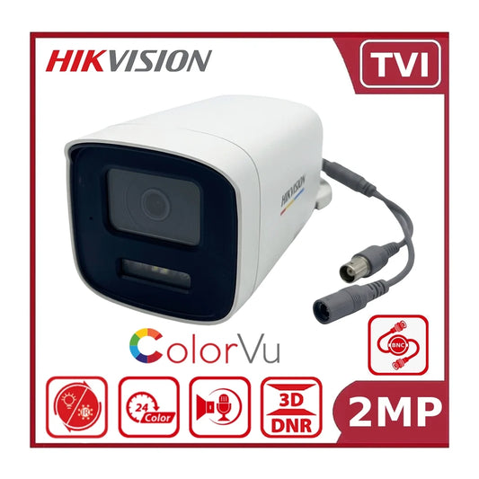 Hikvision DS-2CE12DF3T-LXTS 2 MP ColorVu Smart Hybrid Bullet Camera with Two-Way Audio