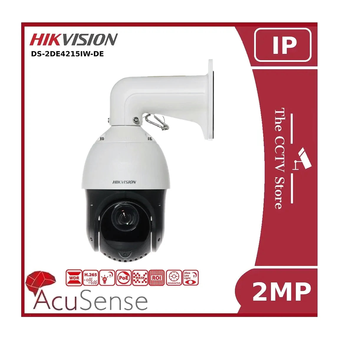 2MP Hikvision DS-2DE4215IW-DE (S5) 15x Zoom 100 Metre IR Ultra-Low Light IP PTZ Camera"NR""EOL"