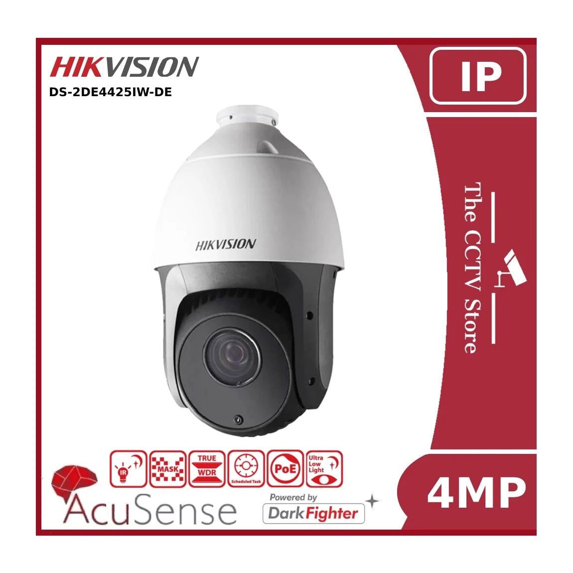 Hikvision IP PTZ DS-2DE4425IW-DE(T5) 4MP 25x Zoom IP Network PTZ Camera, 100m Smart IR "NR"