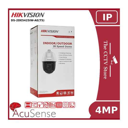 4MP Hikvision PTZ DS-2DE5425IW-AE (T5) 25x Zoom IP Network PTZ Camera, 150m Smart IR "NR" "EOL"