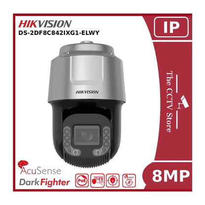 Hikvision DS-2DF8C842IXG1-ELWY 8-inch 4K 8MP 42X DarkFighter IR Network Speed Dome IP PTZ Camera "NR"