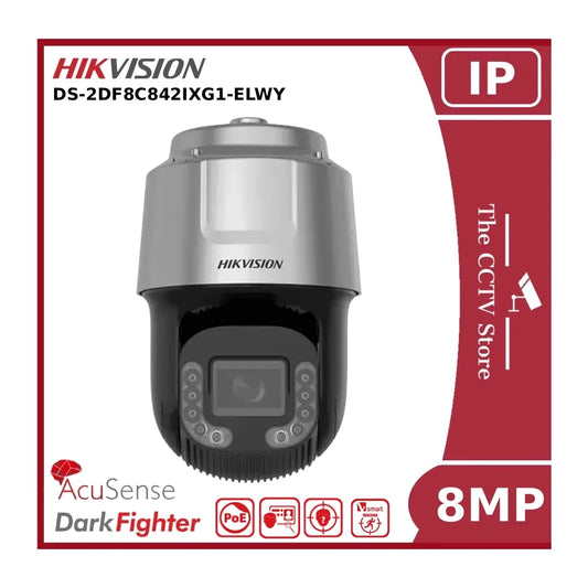 Hikvision DS-2DF8C842IXG1-ELWY 8-inch 4K 8MP 42X DarkFighter IR Network Speed Dome IP PTZ Camera "NR"