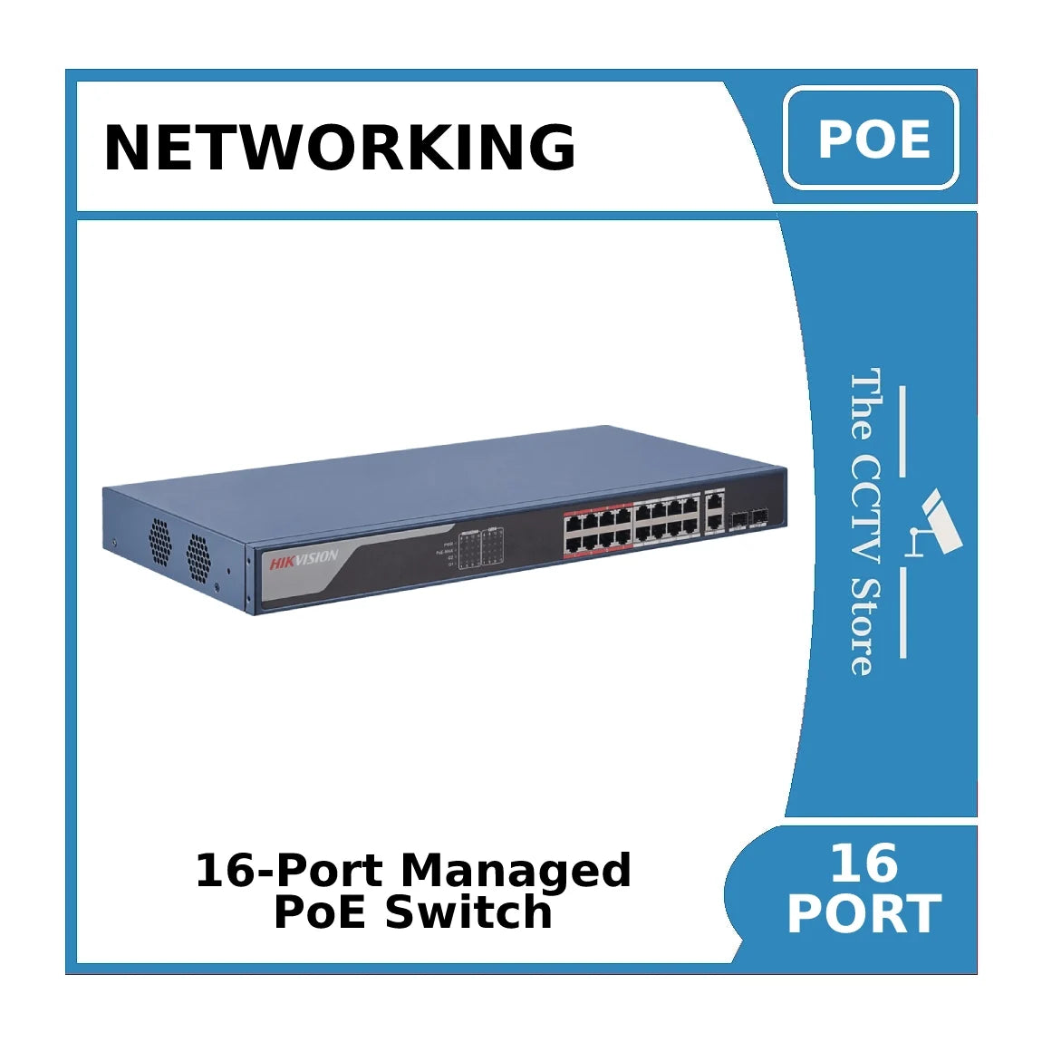 16-Port DS-3E1318P-EI(B) Hikvision 100Mbps Smart Managed PoE Switch