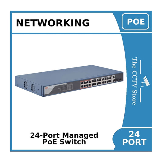 Hikvision DS-3E1528P-EI 24-Port Gigabit Smart Managed PoE+ Switch 370W