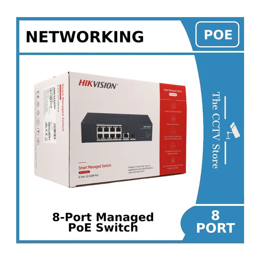 Hikvision DS-3T1310P-SI/HS 8-Port Smart Managed PoE Switch 110W PoE 300m Long Range image 1