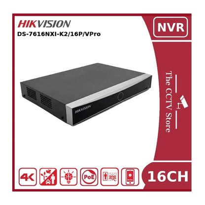 Hikvision DS-7616NXI-K2/16P/VPro 16 Channel PoE AcuSense 4K NVR with AcuSeek and Facial Recognition