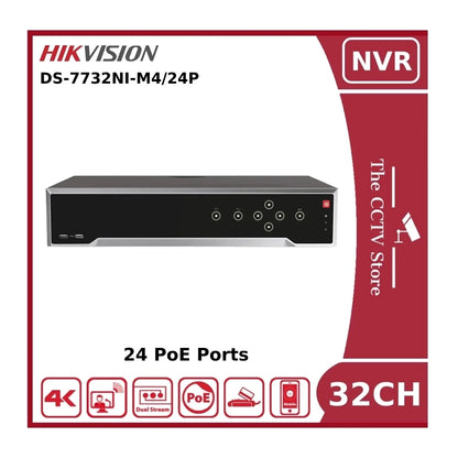Hikvision DS-7732NI-M4/24P 32 Channel 8K PoE Network Video Recorder - NR