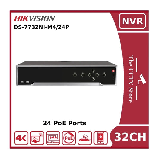 Hikvision DS-7732NI-M4/24P 32 Channel 8K PoE Network Video Recorder - NR