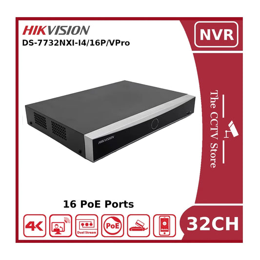 Hikvision DS-7732NXI-I4/16P/VPro AcuSeek 32-Channel NVR with 16 PoE Ports - NR
