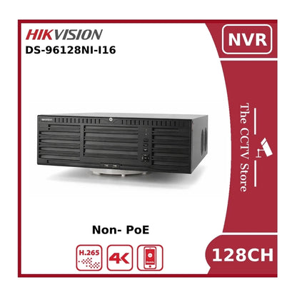 Hikvision DS-96128NI-I16 128 Channel Non-PoE 12MP 4K NVR With 16 HDD Bays - NR