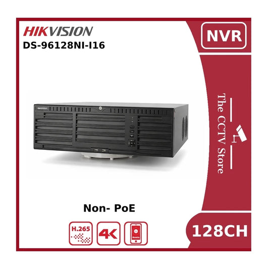 Hikvision DS-96128NI-I16 128 Channel Non-PoE 12MP 4K NVR With 16 HDD Bays - NR