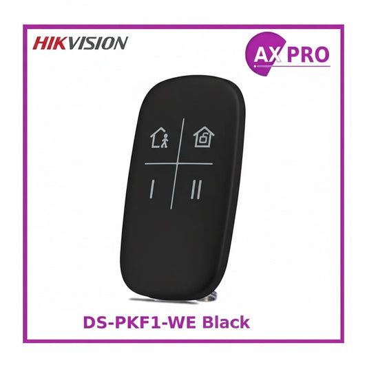 Hikvision DS-PKF1-WE BLACK AX Pro Wireless Keyfob Arming/Disarming Lock/Unlock