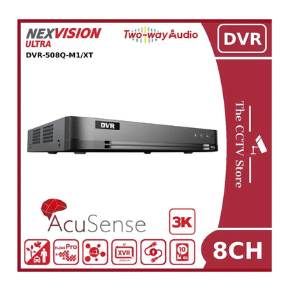 Nexvision 8CH 3K DVR-508Q-M1-XT 5MP 3K 8 Channel Turbo HD 8.0 AcuSense DVR with Facial Recognition, Perimeter Protection & Two-Way Audio