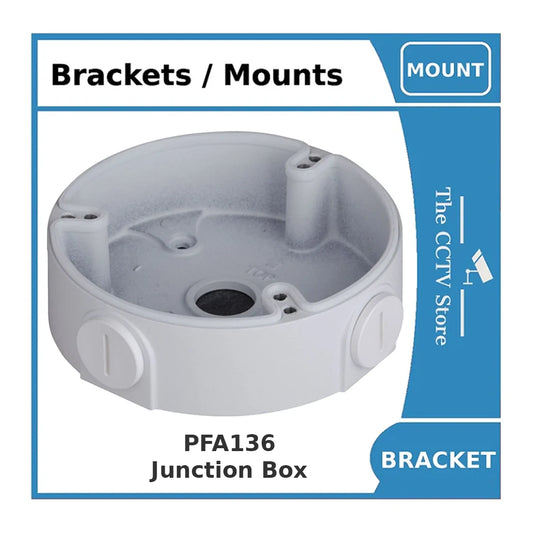Dahua PFA136 Junction Box for Dome IP Cameras, White