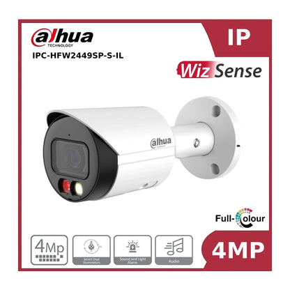 Dahua DH-IPC-HFW2449S-S-IL 4MP Smart Dual Light Fixed-focal Bullet WizSense Network Camera