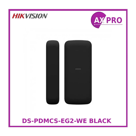 Hikvision DS-PDMCS-EG2-WE BLACK AX Pro Wireless Slim Door Contact image 1