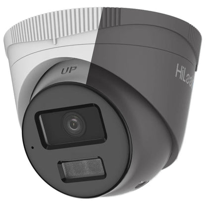 4MP HiLook by Hikvision IPC-T249HA-LU Smart Hybrid ColorVu 4MP IP Turret Dome Camera with Mic, 30M and Motion Detection