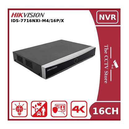 Hikvision iDS-7716NXI-M4/16P/X 16-Channel 8K DeepinMind NVR with 16 PoE Ports "NR"