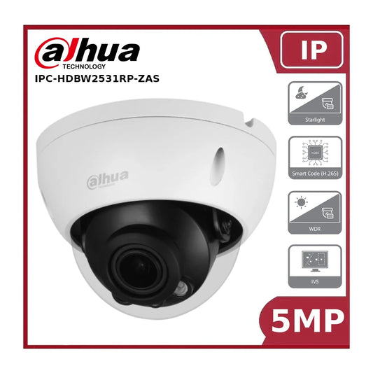 Dahua IPC-HDBW2531RP-ZAS -5MP Lite IR Vari-Focal Dome Network Camera"NR"