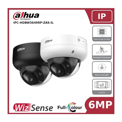 Dahua DH-IPC-HDBW3649RP-ZAS-IL - 6MP Smart Dual Light Vari-focal Dome WizSense Network Camera "NR"