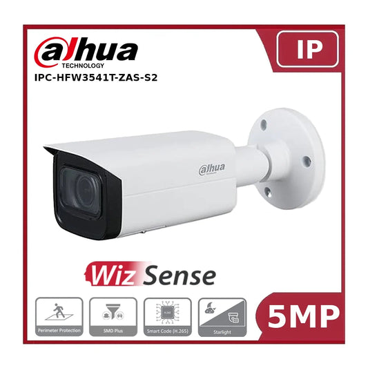 Dahua IPC-HFW3541TP-ZAS-S2 5MP IR Vari-focal Bullet WizSense Network Camera