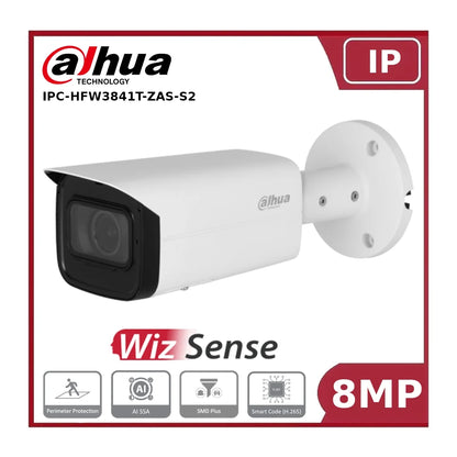 Dahua IPC-HFW3841T-ZAS-S2 8MP IR Vari-focal Bullet WizSense Network Camera"NR" "EOL"