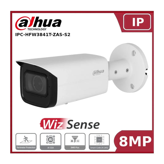 Dahua IPC-HFW3841T-ZAS-S2 8MP IR Vari-focal Bullet WizSense Network Camera"NR" "EOL"