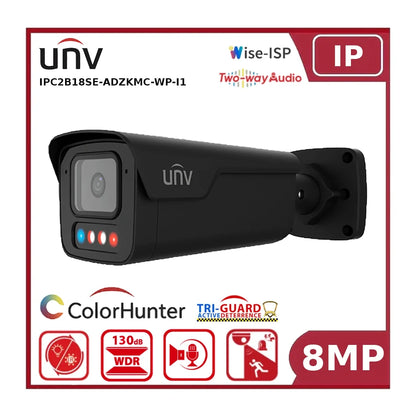Uniview IPC2B18SE-ADZKMC-WP-I1 8MP IP Camera, Varifocal, OwlView, Tri-Guard 3.0, AI, Two-Way Talk "NR"