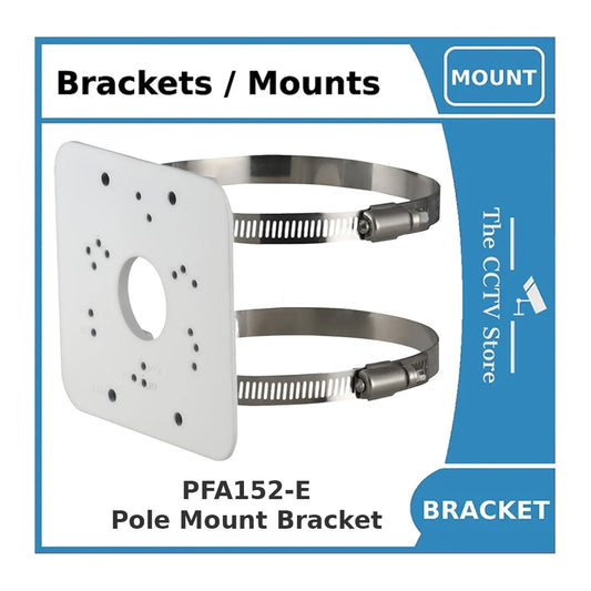 Dahua PFA152-E Pole Mount Bracket, Indoor & Outdoor Use, Load Capacity 3kg, White