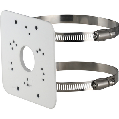 Dahua PFA152-E Pole Mount Bracket, Indoor & Outdoor Use, Load Capacity 3kg, White - CCTV Express UK